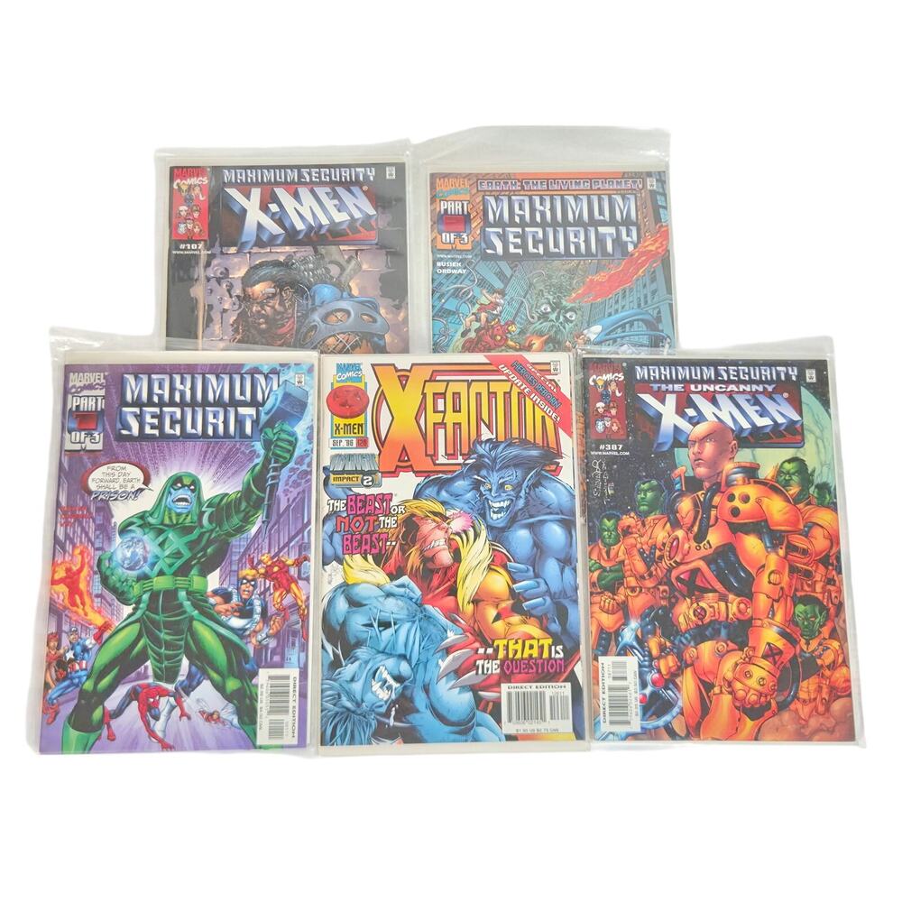 Marvel X-Men Maximum Security X-Factor Comic Lot of 5 Uncanny #387 #107